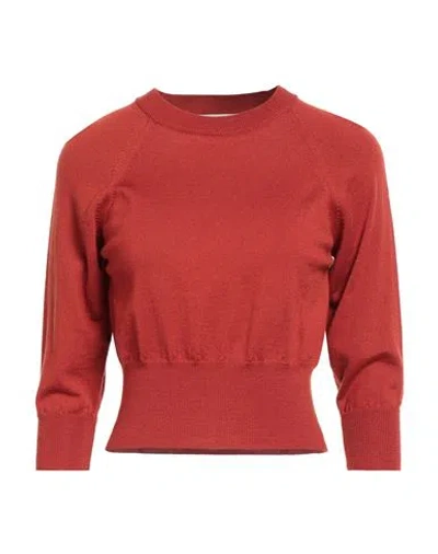 Jucca Woman Sweater Brick Size Xl Virgin Wool