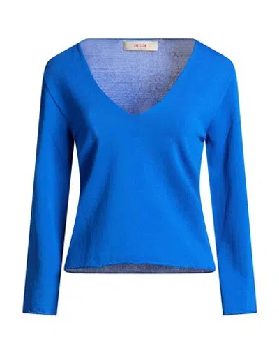 Jucca Woman Sweater Bright Blue Size L Viscose, Polyamide
