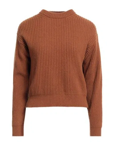 JUCCA JUCCA WOMAN SWEATER BROWN SIZE M WOOL, POLYAMIDE, CASHMERE