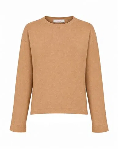 Jucca Woman Sweater Camel Size M Cotton In Neutral