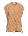 Jucca Woman Sweater Camel Size S Mohair Wool, Wool, Polyester In Beige
