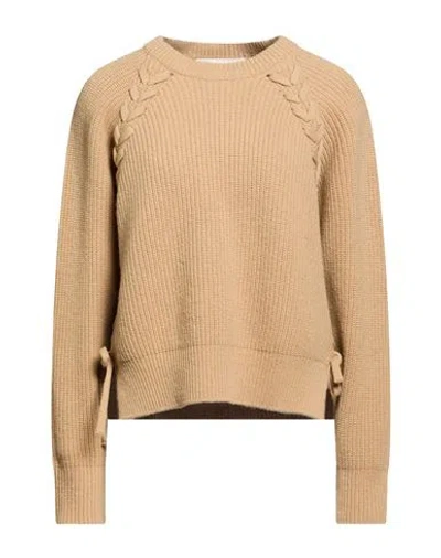 Jucca Woman Sweater Camel Size S Virgin Wool In Nude
