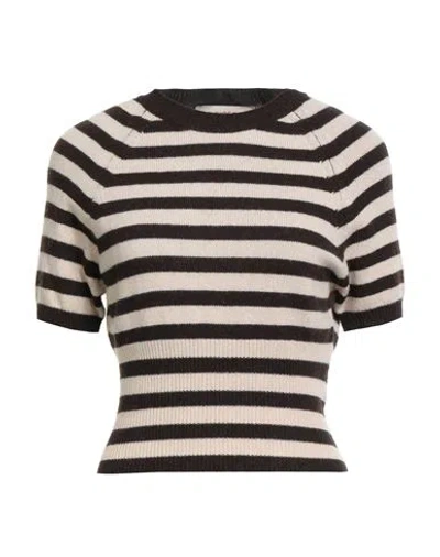 Jucca Woman Sweater Chocolate Brown Size M Cashmere In Multi