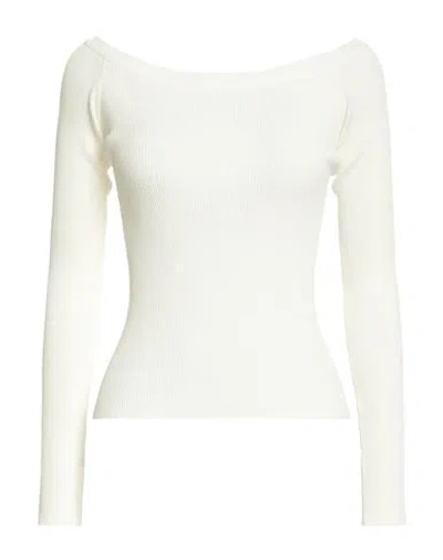 Jucca Woman Sweater Cream Size L Viscose, Polyamide In White