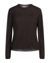 Jucca Woman Sweater Dark Brown Size S Virgin Wool