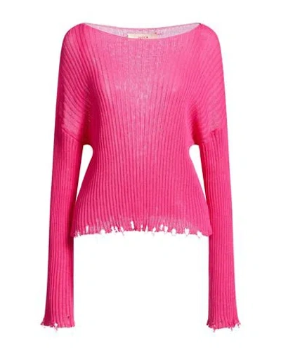 Jucca Woman Sweater Fuchsia Size M Cotton In Pink