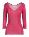 Jucca Woman Sweater Fuchsia Size M Viscose, Polyester In Pink