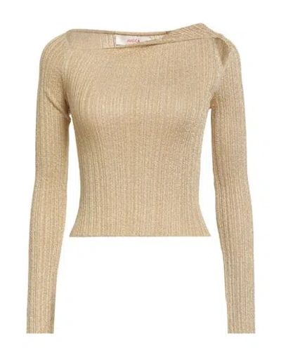 Jucca Woman Sweater Gold Size S Viscose, Metallic Fiber