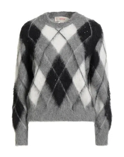 Jucca Woman Sweater Grey Size M Polyamide, Alpaca Wool, Mohair Wool, Cotton In Gray