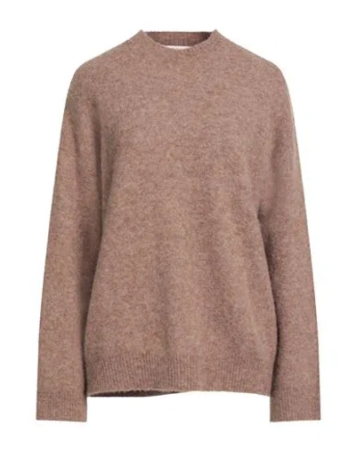 Jucca Woman Sweater Khaki Size M Alpaca Wool, Wool, Polyamide, Elastane In Brown