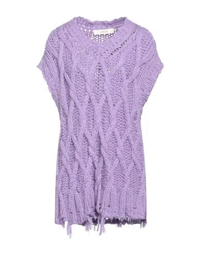 Jucca Woman Sweater Mauve Size Xl Mohair Wool, Wool, Polyester In Purple