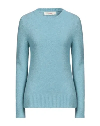 Jucca Woman Sweater Sky Blue Size L Alpaca Wool, Wool, Polyamide, Elastane
