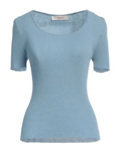 Jucca Woman Sweater Sky Blue Size L Cotton