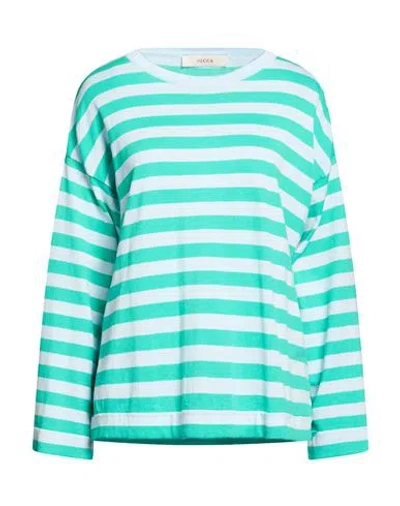 Jucca Woman Sweater Sky Blue Size M Cotton In Multi