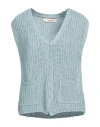 Jucca Woman Sweater Sky Blue Size M Cotton In Blue