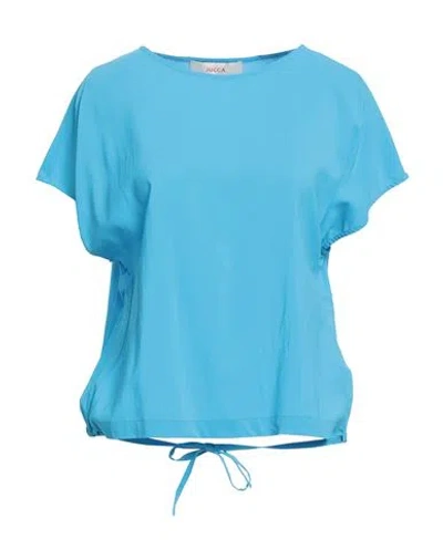 Jucca Woman T-shirt Azure Size 8 Viscose, Elastane In Blue