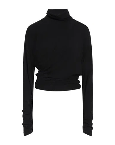Jucca Woman T-shirt Black Size 10 Viscose, Wool, Elastane
