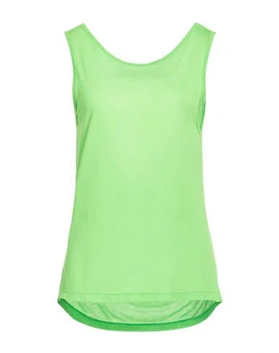 Jucca Woman Tank Top Lime Green Size M Viscose