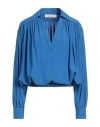 Jucca Woman Top Azure Size 10 Acetate, Silk