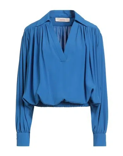Jucca Woman Top Azure Size 10 Acetate, Silk