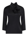 Jucca Woman Top Black Size 10 Silk, Elastane