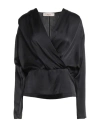 Jucca Woman Top Black Size 12 Silk, Elastane In Black