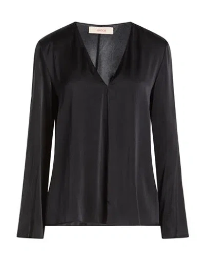Jucca Woman Top Black Size 12 Silk, Elastane