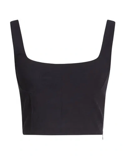 Jucca Woman Top Black Size 4 Viscose, Polyester, Elastane