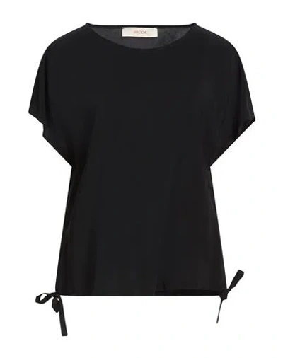 Jucca Woman Top Black Size 8 Viscose, Elastane