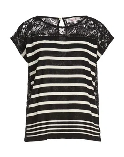 Jucca Woman Top Black Size M Cotton, Polyamide