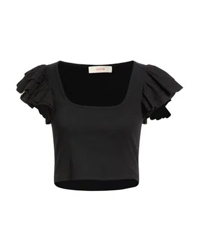 Jucca Woman Top Black Size S Cotton