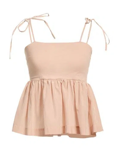 Jucca Woman Top Blush Size 6 Cotton, Elastane, Silk In Pink