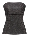 Jucca Woman Top Charcoal Size 4 Viscose, Polyester, Polyamide, Elastane In Gray