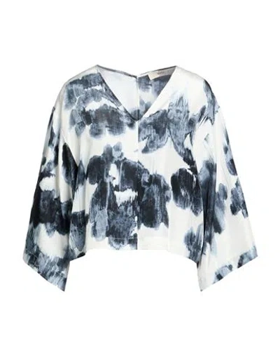 Jucca Woman Top Charcoal Size 8 Silk In Multi