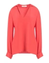 Jucca Woman Top Coral Size 10 Acetate, Silk In Red