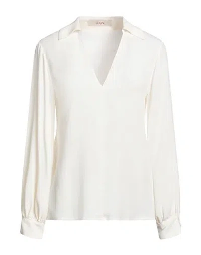 Jucca Woman Top Cream Size 12 Acetate, Silk In White