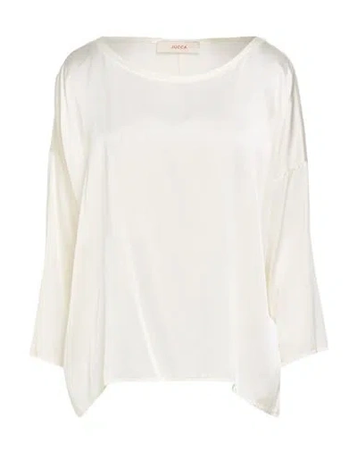 Jucca Woman Top Cream Size 12 Silk, Elastane In Neutral