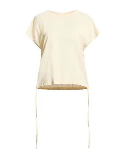 Jucca Woman Top Cream Size 4 Viscose, Elastane In Neutral