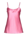 Jucca Woman Top Fuchsia Size 8 Silk, Elastane In Pink