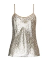 Jucca Woman Top Gold Size 10 Polyester, Silk In Gold