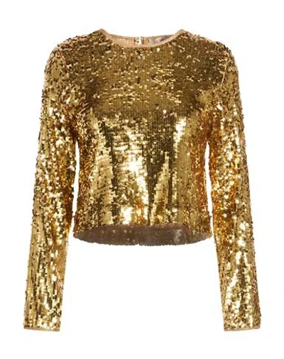 Jucca Woman Top Gold Size 4 Polyamide, Elastane