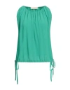 Jucca Woman Top Green Size 8 Acetate, Silk