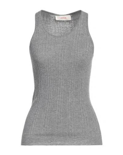 Jucca Woman Top Grey Size L Alpaca Wool, Polyamide
