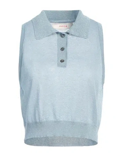 Jucca Woman Top Light Blue Size Xl Viscose, Polyamide, Polyester