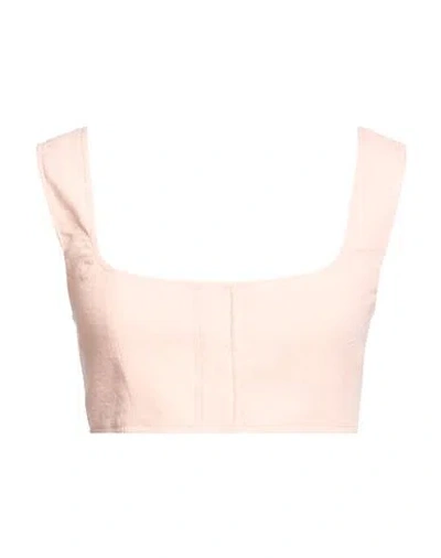 Jucca Woman Top Light Pink Size 6 Linen, Viscose, Elastane