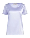 Jucca Woman Top Lilac Size 6 Silk, Elastane In Purple