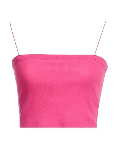 Jucca Woman Top Magenta Size M Cotton In Pink