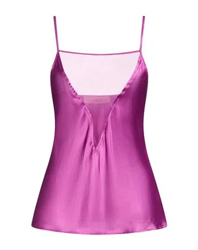Jucca Woman Top Mauve Size 6 Viscose, Silk In Purple