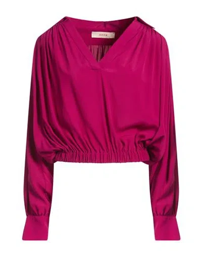 Jucca Woman Top Mauve Size 8 Acetate, Silk In Purple