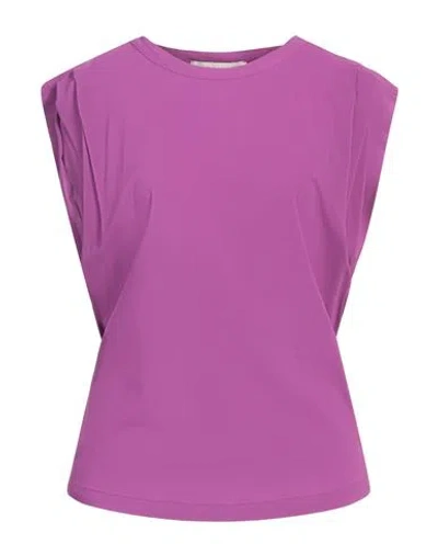 Jucca Woman Top Mauve Size 8 Viscose, Elastane In Purple